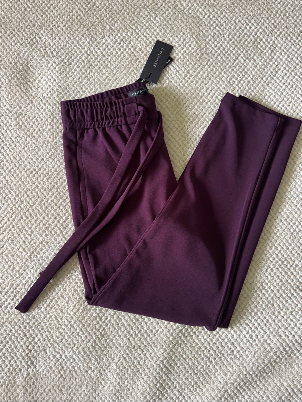 Dynamite Cindy Cigarette Pants Orchid Purple S NWT